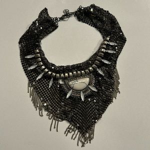 Free People Mesh Stone Necklace